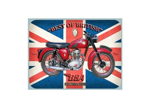 Bsa c15 goldstar metal retro - metal,