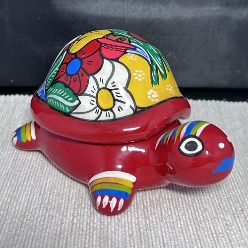 Talavera style turtle - talavera, trinket