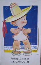 Devon postcard FEELING GRAND