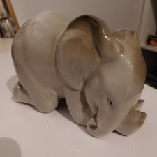 USSR Russian Ceramic Elephant 9.5cm By 15cm Lomonosov