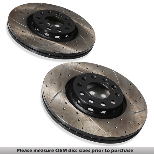 Front drilled grooved 312mm - drilled,