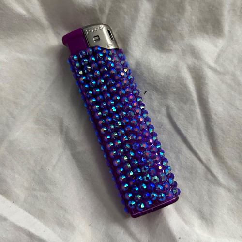 Purple rhinestone lighter - rhinestone,