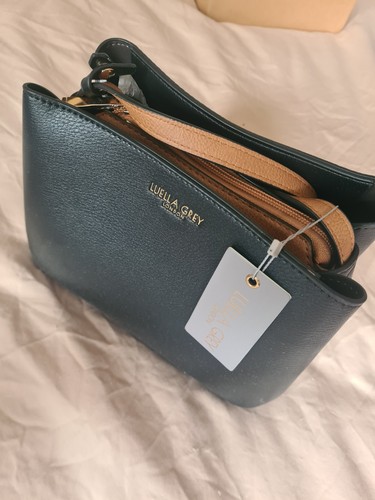 New handbag luella grey black - handbag, grey,