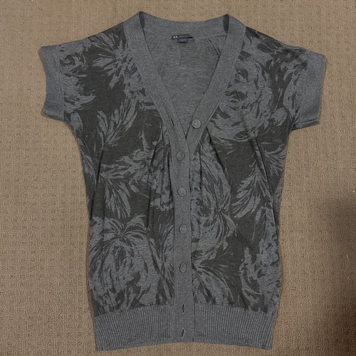 Armani grey floral cardigan - floral,