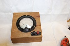 ETEI Model vintage volt meter dial 11.5/8cm dia case 16.5x11x16cm