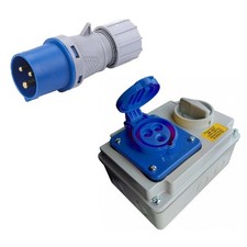 Deligo 240V 16A 2P+E Blue