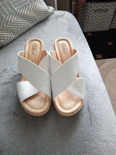 Gabor ladies white wedge - gabor,