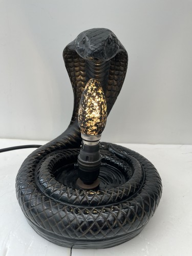 Vintage black resin cobra - vintage,