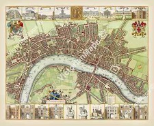 antique historical map 17th