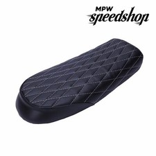 Universal Diamond Cafe Racer Vintage Scrambler Seat Honda CB - Black