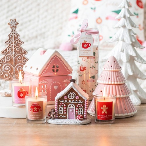 Pink gingerbread house incense - pink,