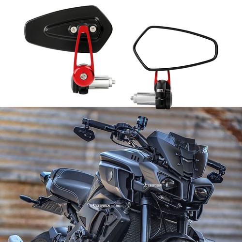 Red bar end mirrors - red, arrow