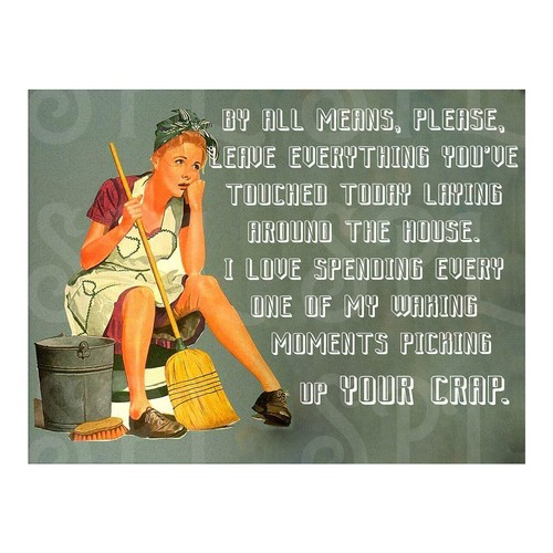 Cleaning joke retro replica - cleaning,