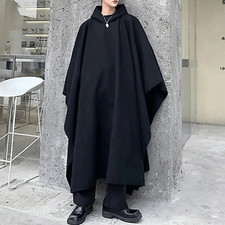 Men' Shawl Hooded Poncho Cape