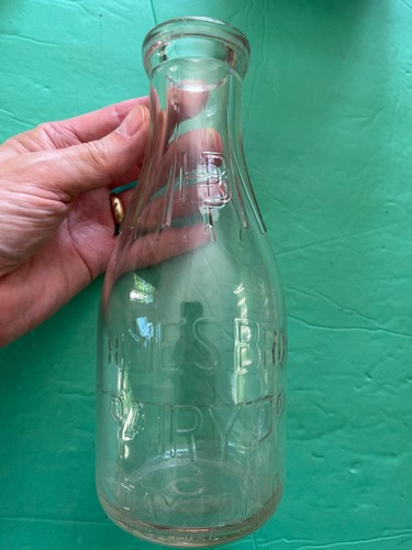 Vintage one quart milk bottle - one,