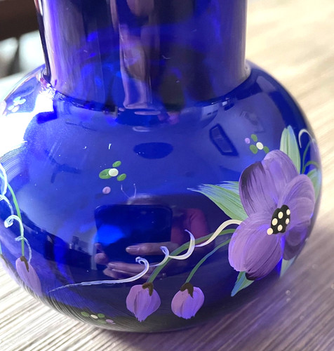 Cobalt blue bud vase - cobalt, blown