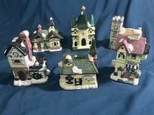 Set Of 6 Christmas Village