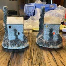 2 x Vintage Cornish Prykernow Pottery Cornish tin mine 1 x ornament & 1 x lamp 