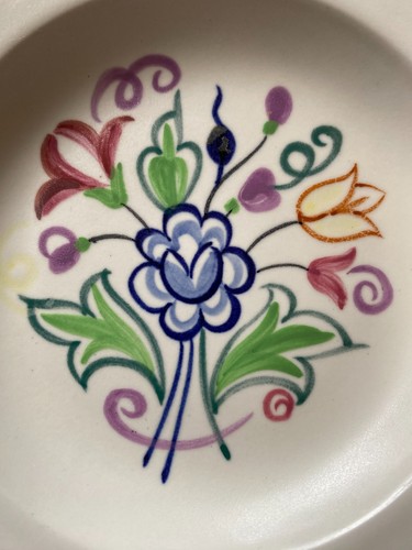 Floral poole pottery dish - poole,