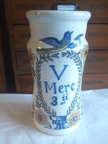 Vintage ceramic faux chemist - ceramic,