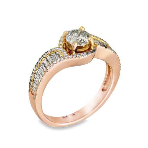 18ct rose gold diamond twist - rose,