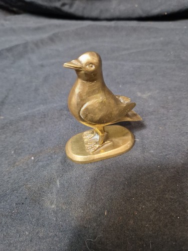 Vintage solid brass seabird - vintage,