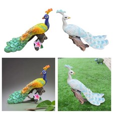 Peacock Statue Peacock Figurine Collectible Peacock Sculpture for Garden Decor