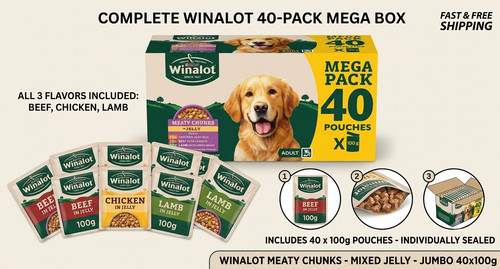 Winalot meaty chunks adult wet - winalot,
