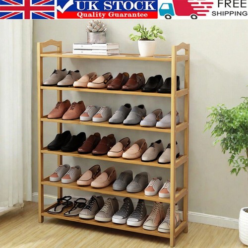 Tiers bamboo shoe rack - shoe,
