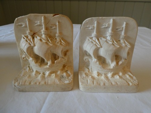 Plaster book ends - ends, with