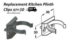Replacement KITCHEN PLINTH LEG CLIP BRACKET KICK BOARD PLASTIC x10