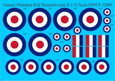 RAF ROUNDELS TYPE  D + FIN
