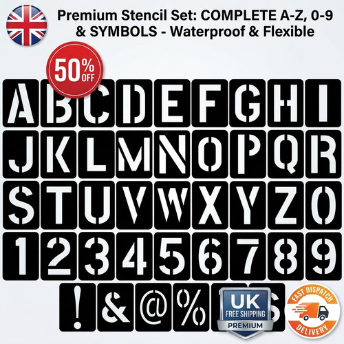 Pcs letter stencils large - letter,