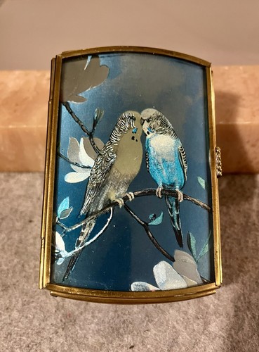 Vintage brass glass - &,