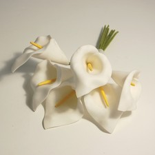 Spray: Calla Lily: Polyfoam: 6cm: Pack of 6: Ivory or White