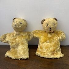 Pair Of Antique Mohair Teddy Bear Puppets - Sooty?