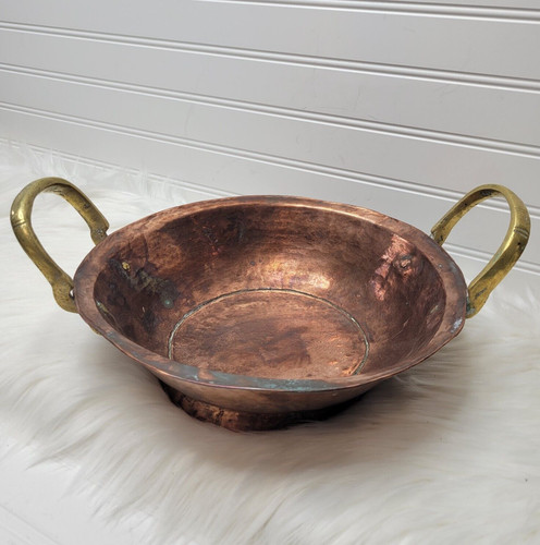Antique hammered footed copper - antique,