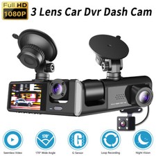 3 Lens Car Dash Cam with Front