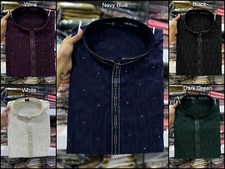 Premium Silk Kurta Pajama Set For Men's, Wedding Wear Pair For Men's 16-IN