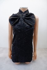 Francesca Couture Womens Mini Dress Size S Small Black Bow Sleeveless