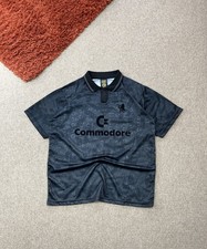 Vintage Chelsea 1992 Football Shirt XL Men’s Black Grey Commodore Score Draw
