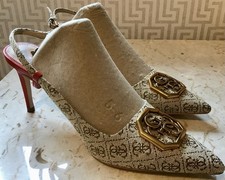 GUESS LOGO KITTEN HEEL SLING