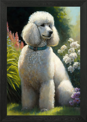 Poodle style framed - poodle,