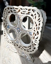 Hand Painted Wood Wine Rack