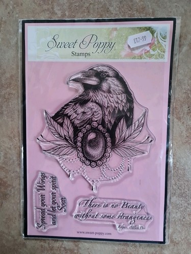 Sweet poppy stamps raven - poppy,