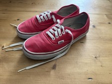 Red Vans Authentic Shoes, Trainers UK6 US7 Sneakers Off The Wall