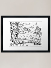 Bob Ross Coloring Sketch