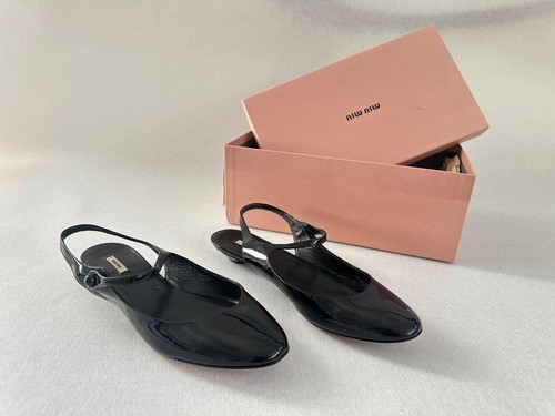 Miu black patent mary - miu, jane