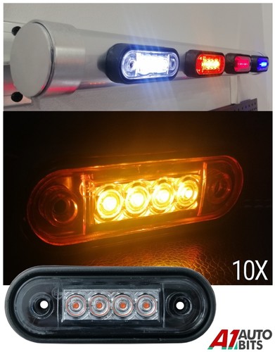 10x 24v led amber curved - 24v, fit