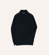 Drake's Navy Alpaca Lambswool